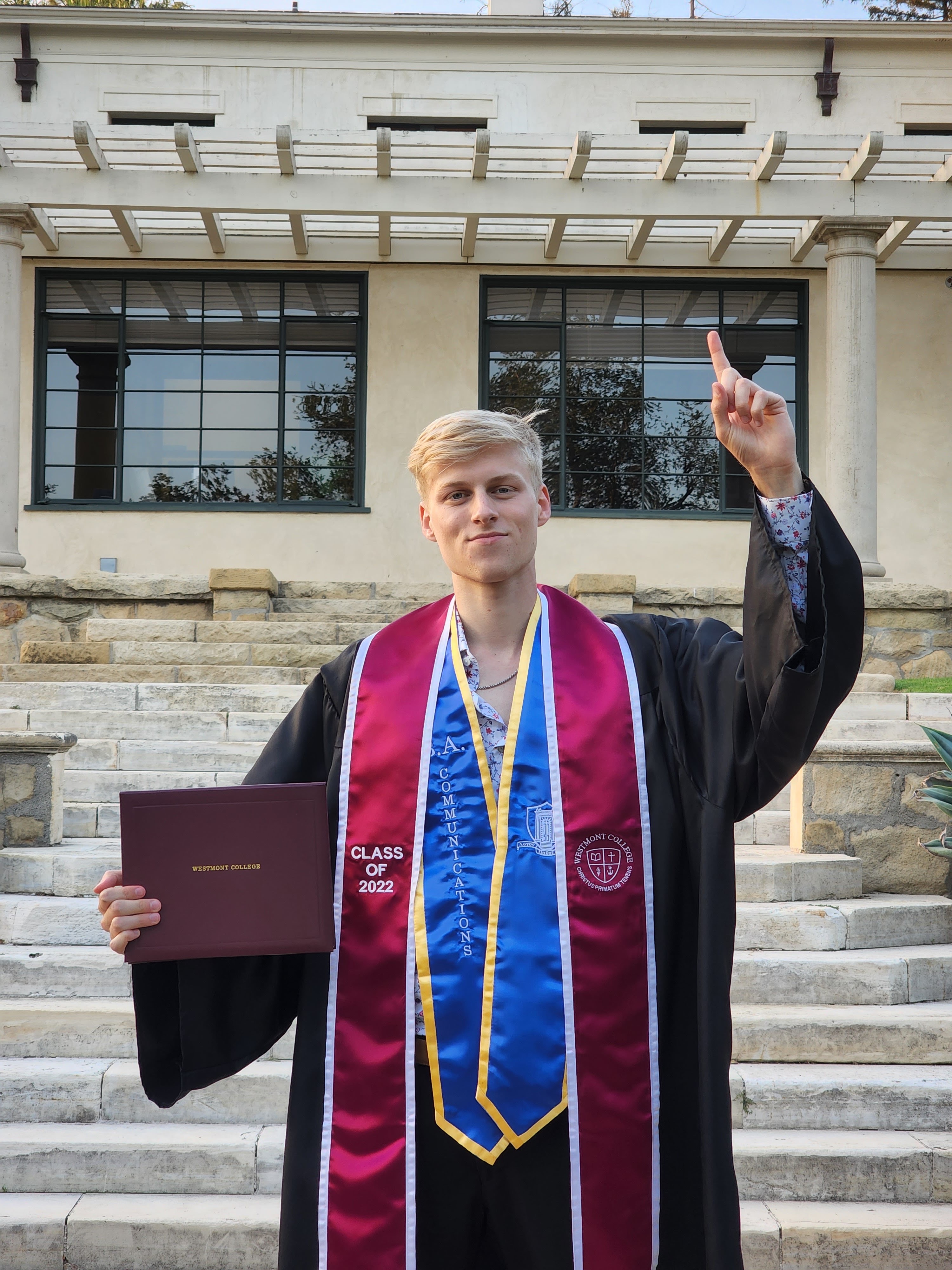 Seth Hewett at his Westmont College graduation