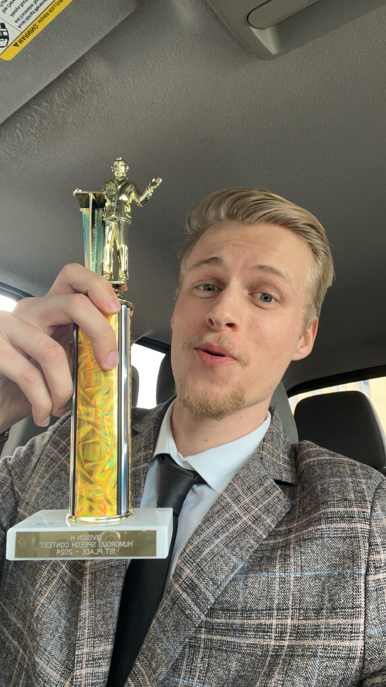 Seth as a Toastmasters finalist