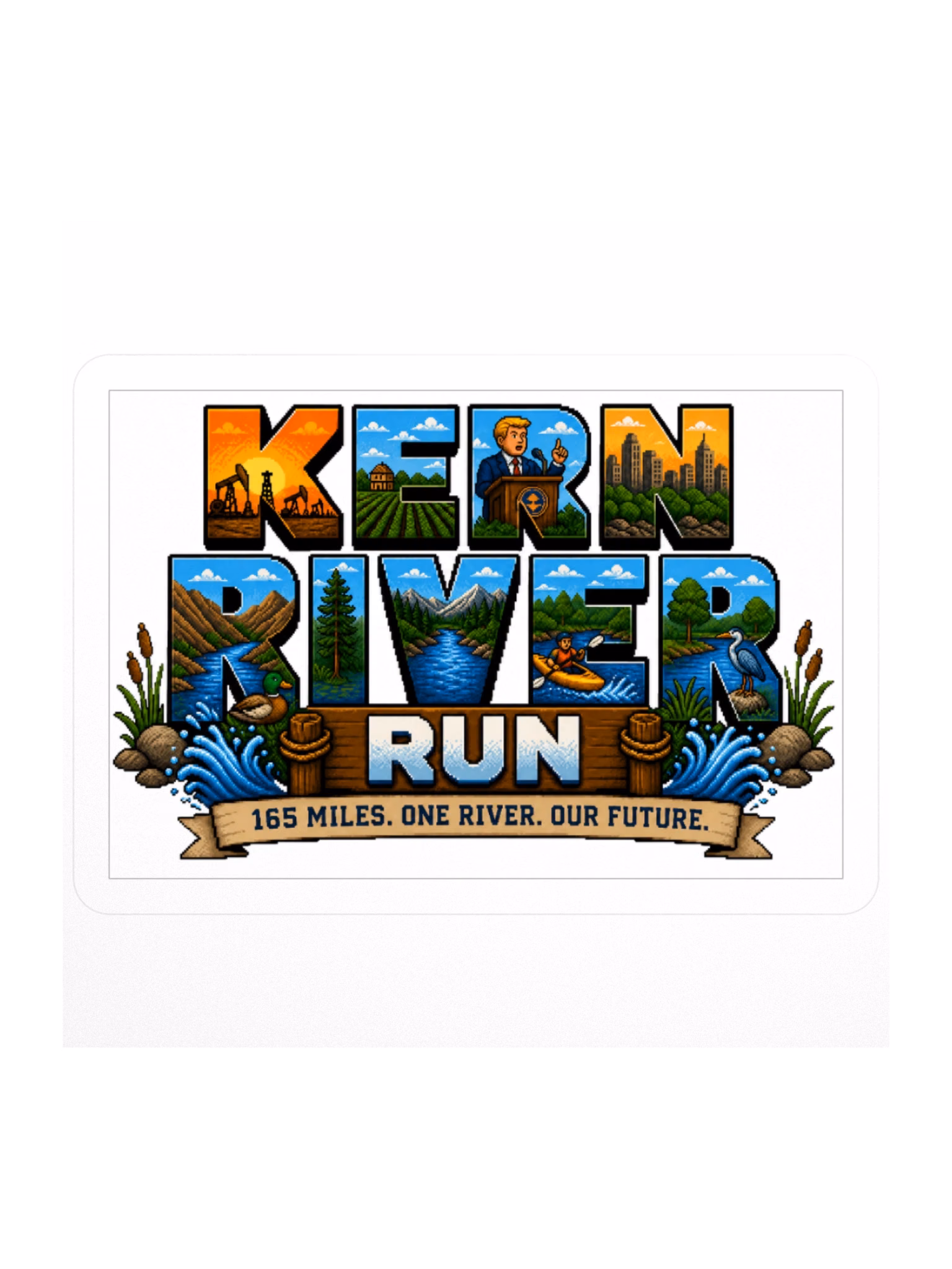 Kern River Run Sticker