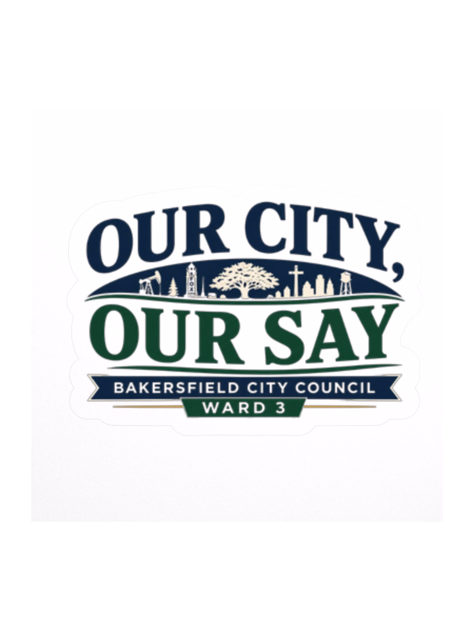 Our City, Our Say Sticker