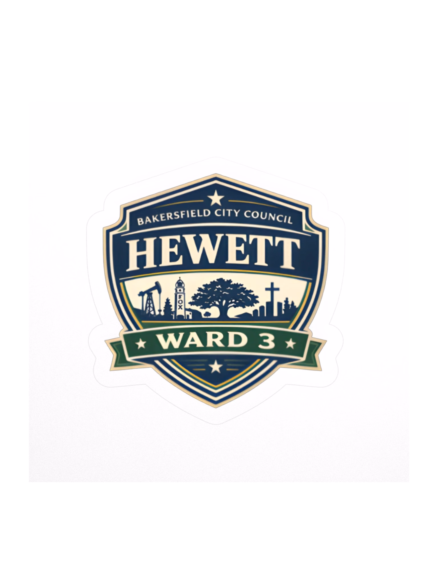 Ward 3 Heritage Shield Sticker